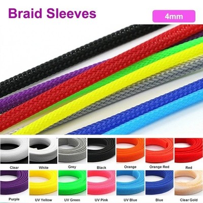 PET Expandable Insulated Braided Sleeving Wire Cable Sleeve Protect ALL SIZE LOT