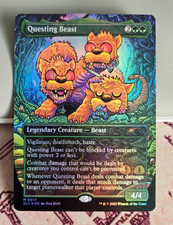 MTG Foil Questing Beast Borderless Encyclopedia of Magic Secret Lair NM