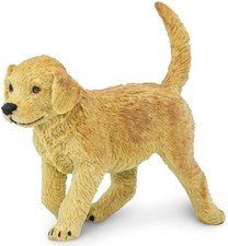. Golden Retriever Puppy Figurine - Hand-Painted, Lifelike 2.75" Model Figure -