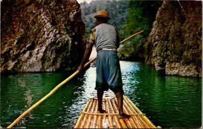 RAFTSMAN on the RIO GRANDE Jamaica B.W.I Postcard