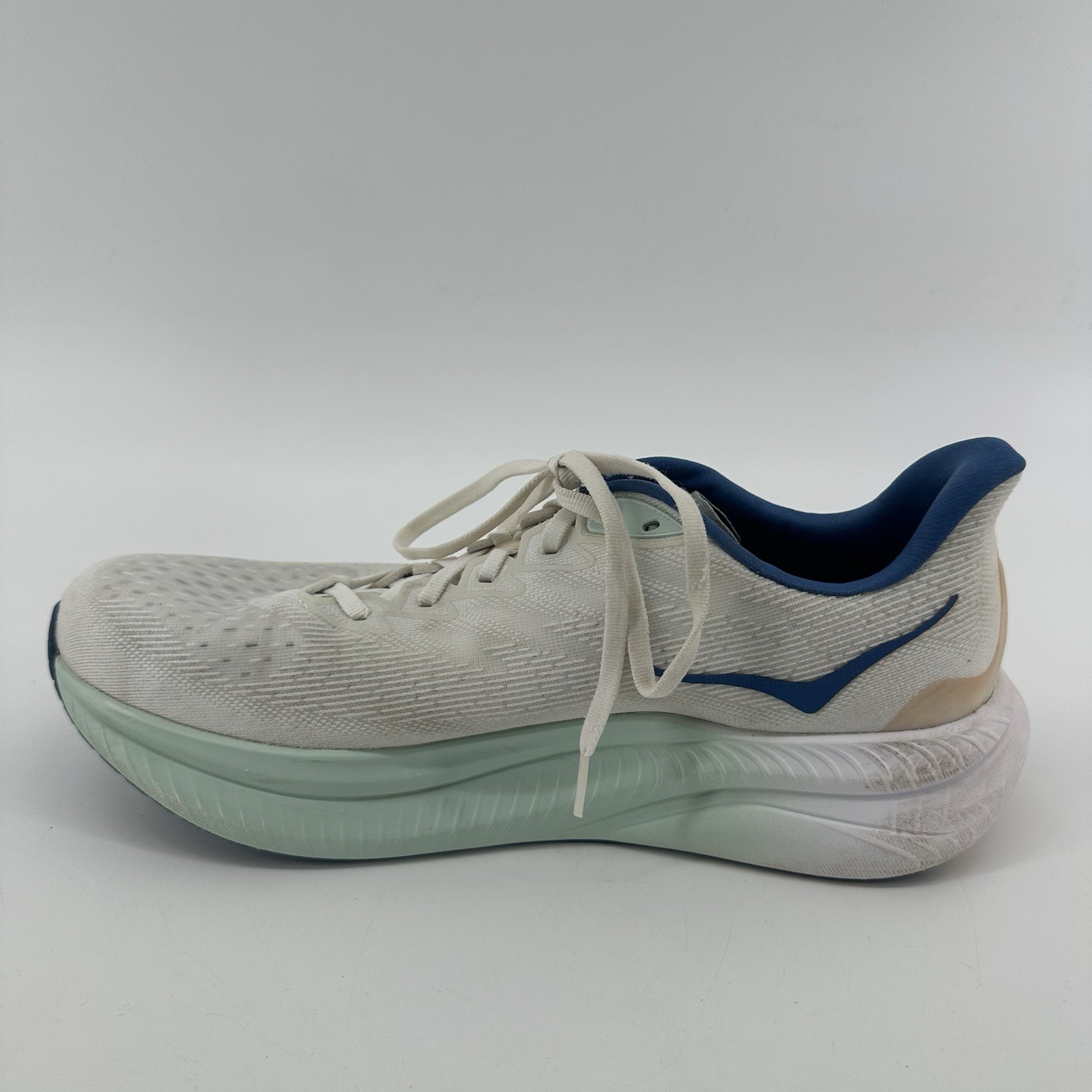 SAOLA Scarpe Hoka One One Mach 6 uomo 11 D bianco corsa gelo oro rosa 1147790 FTG