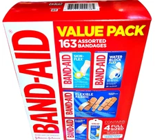 BAND-AID Adhesive Bandages Variety Pack 163 Count