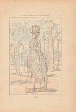 Mode Damenmode Paris Fashion Jahr 1885 kol. RADIERUNG  um 1902 Henri Boutet