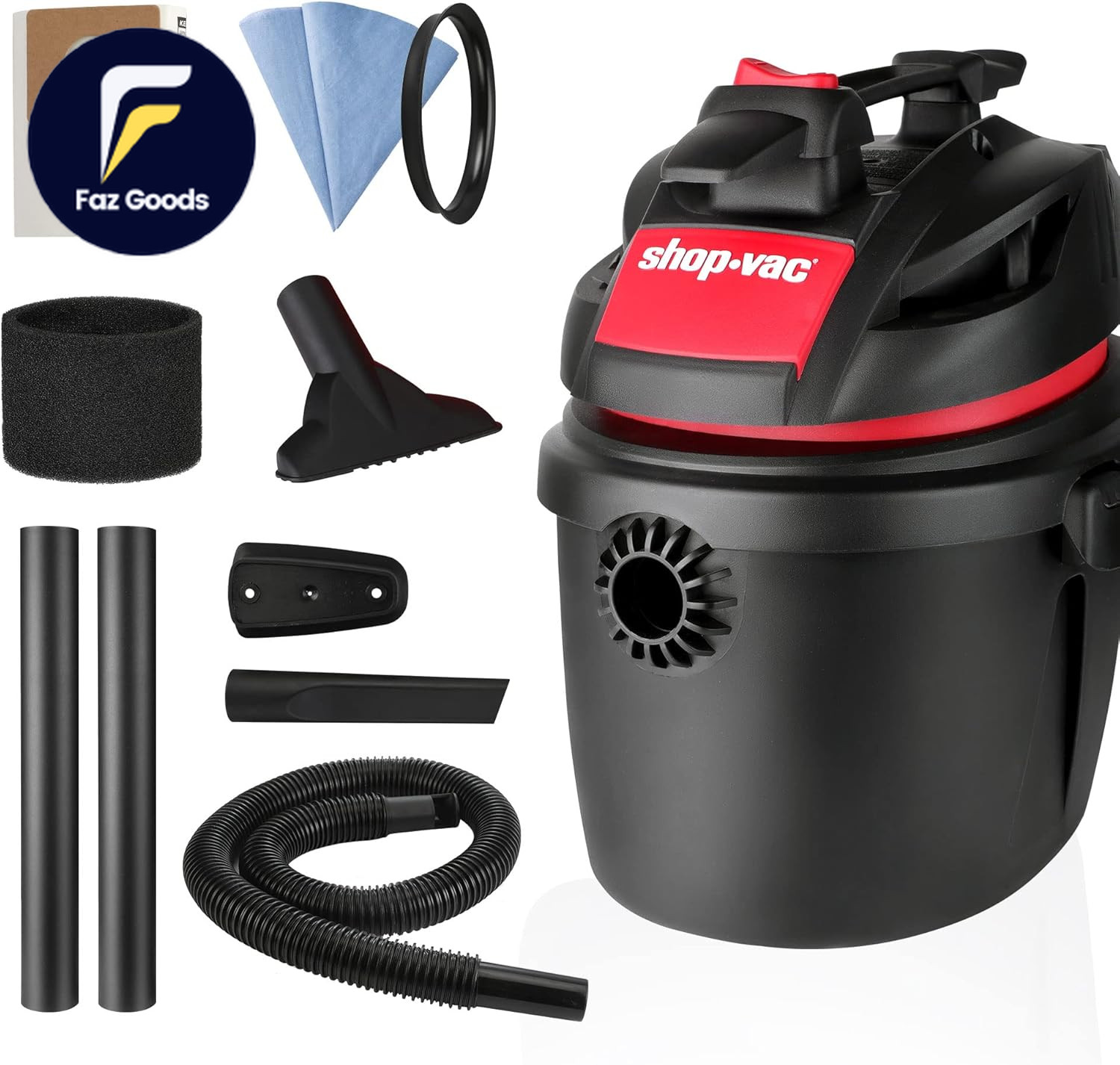 Wet/Dry Vacuum Portable Compact Shop Vacuum with Wall Bracke