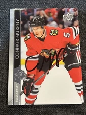 Signed 2020-21 Upper Deck #41 Connor Murphy Chicago Blackhawks