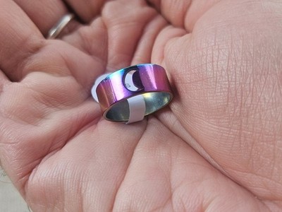 Purple Tone Ring Cresent Fashion Jewelry Finger Band Ring Size NWT Unbranded