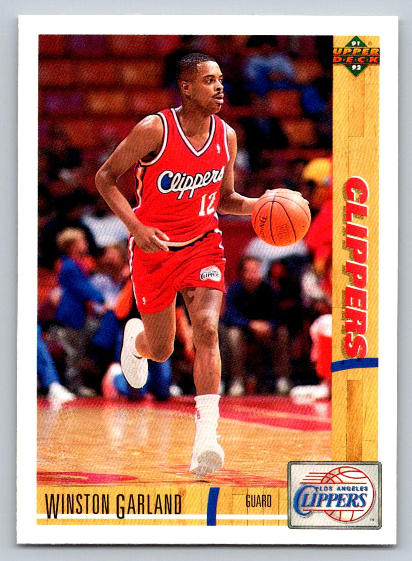 NBA CLIPPERS XXL デッドストック 1991-92 Upper Deck #40 Winston Garland Los Angeles Clippers | eBay