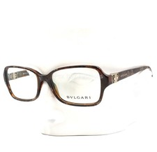 Bvlgari Eyeglasses BV4083B 5301 Glasses Brown Marble Swarovski Crystals No Case