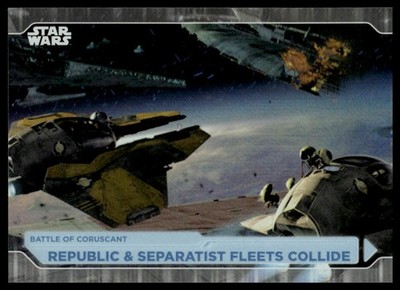 2021 Topps Star Wars: Battle Plans #21 Republic & Separatist Fleets Collide