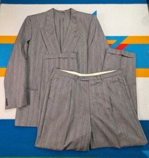 Mani by Giorgio Armani Suit 42R Pants 36x30 Made in Italy Wool 80's Vintage