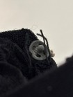 Doll Pants Black Sailor Bell Bottoms Knit No Tag 1 Snap Closure 6" L VTG — photo 5
