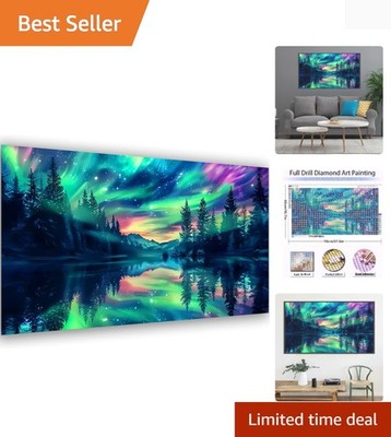 5D Diamond Art Kits for Adults - Create Stunning Northern Lights Canvas Home Art