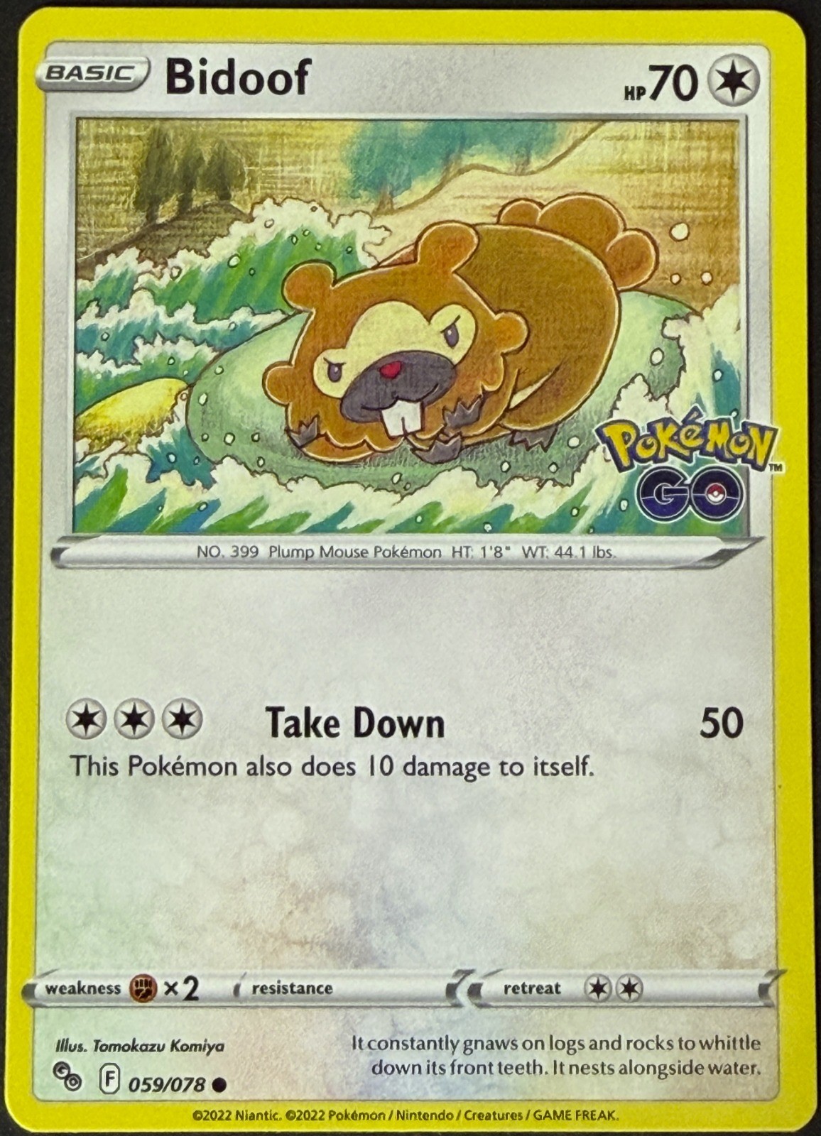 Bidoof Common Pokemon GO 059/078 LP
