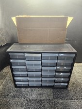 Akro-Mils 10124 24-Drawer Bin Cabinet 20 in x 6 1/2 in x 15 3/4 in Polystyrene
