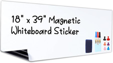 Magnetic Dry Erase Whiteboard Contact Paper 18"x39" with Accessories
