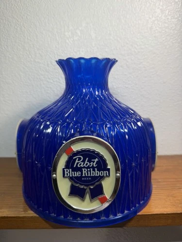 Pabst Blue Ribbon Beer Sconce Light Shade 3 Logo Smaller Version Vintage