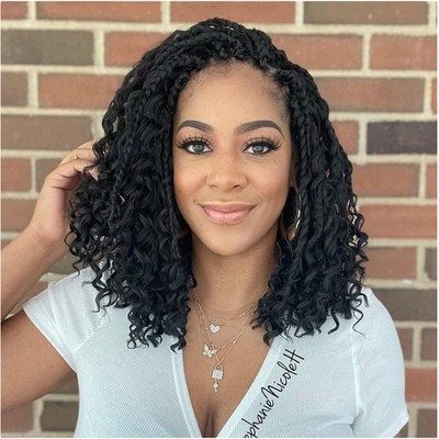 Luxury 12 Inch Curly Ends Box Braids - 8 Packs Bohemian Crochet Hair for Women