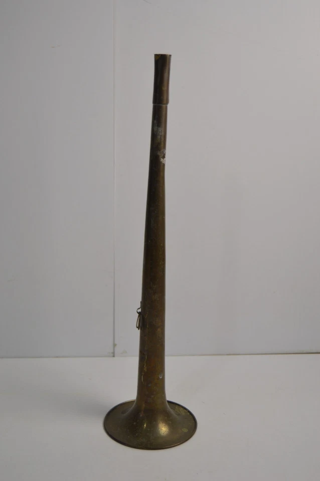 Vintage Brass Horn Trumpet Collectible Hanging Decor Musical Instrument Metal - Image 3 of 4