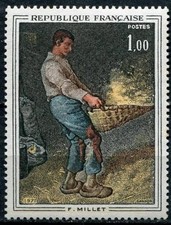 🦬Timbre France N°1672 - Luxe ** - Le Vanneur de Millet - MNH** - 1971🦬