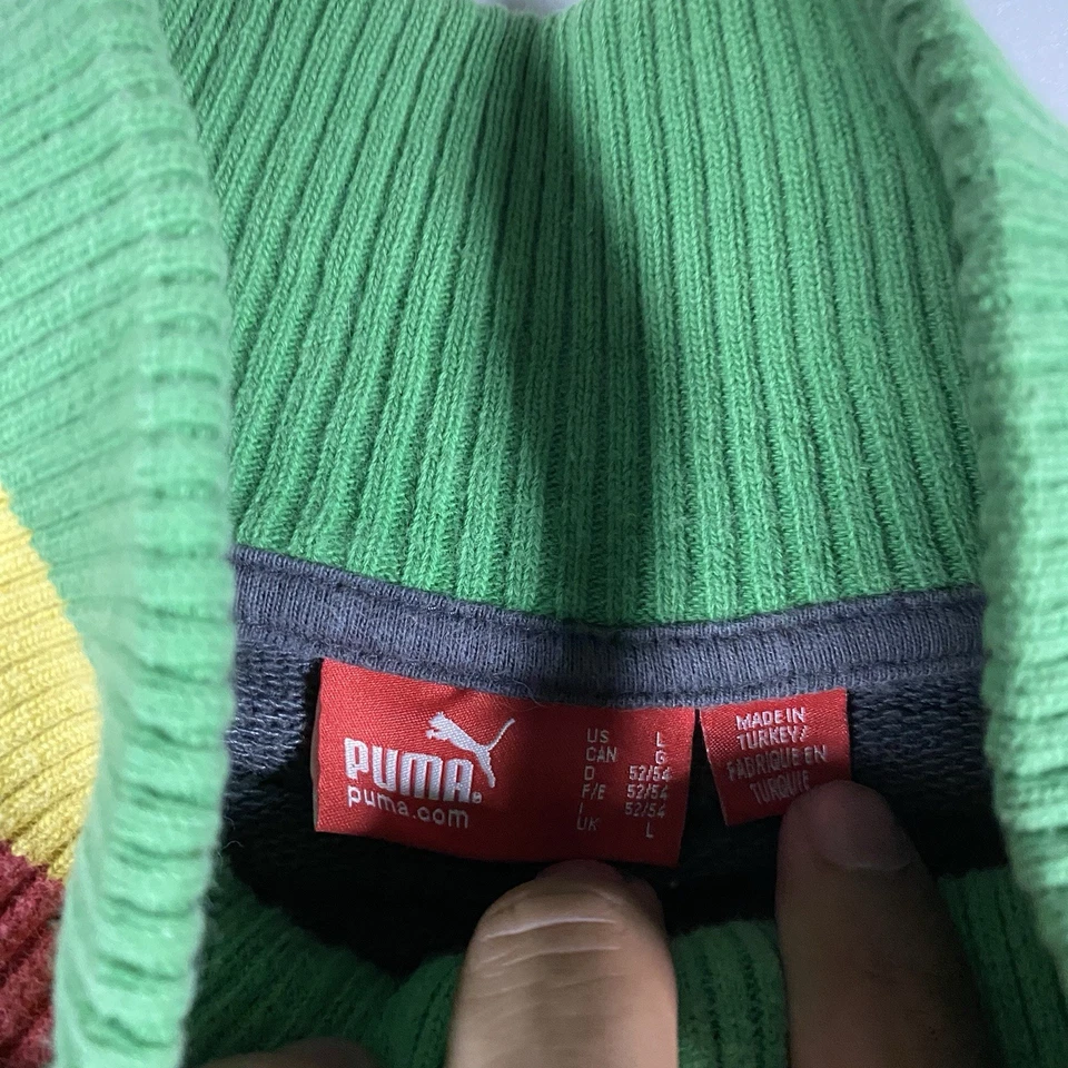 Suéter Vintage Puma Bordado León Jamaica Rasta Bob Marley Cremallera Completa Para Hombre’s L Foto 3 de 4