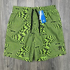 Adidas Shorts Size Medium Mens Semi Solar Green Black Graphic IC7476 45