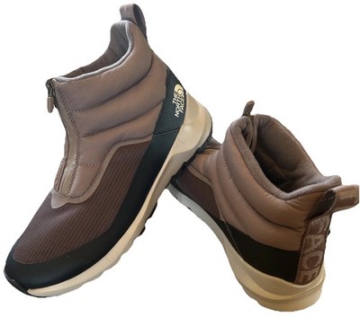 The North Face Womens 9 Thermoball Zip II WP Boots Taupe Winter Waterproof 
