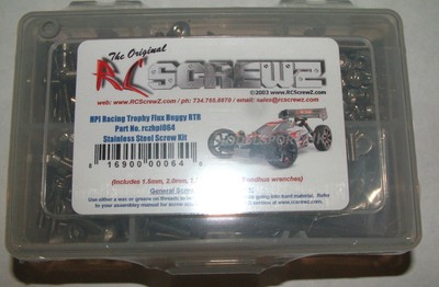 Set Viti In Acciaio Inox RC Screwz Per HPI Racing Trophy Flux Truggy – Kit RCZHPI065, Nuovo