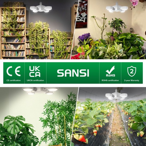 Grow LED Pflanzenlampe Vollspektrum Dimmbar Pflanzenlicht 30W 4 Köpfe E27 SASNI - Bild 10 von 10
