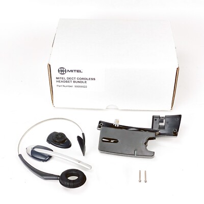 Mitel DECT Cordless Headset Bundle-REFURBISHED (p/n 50005522) - 2 YEAR WARRANTY