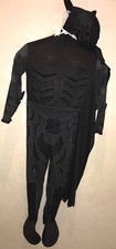boys size medium black 2 PC BATMAN HALLOWEEN COSTUME cape mask JUMPSUIT nice  