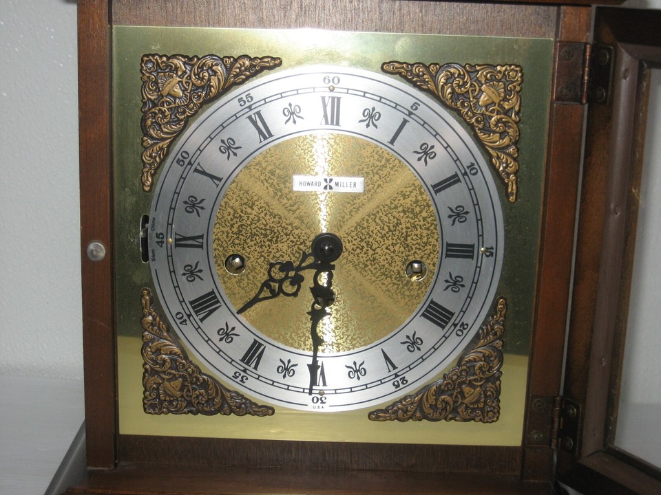 VINTAGE HOWARD MILLER MANTLE CLOCK 340020 RUNS & CHIMES eBay