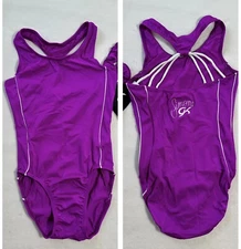 New GK ELITE gymnastics LEOTARD Simone Biles USA Guiding Grace TANK Purple  AXS