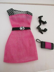 pink dress with black belt