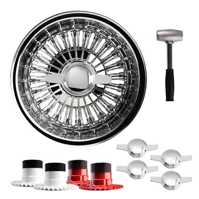 s*r様 La ワイヤーホイール13インチ 7リバ 13x7 Rev 72 Spoke SS Straight Lace Lowrider Wire Wheels, Zenith KO