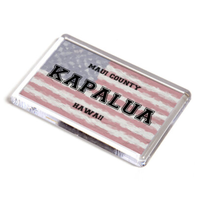 KÜHLSCHRANKMAGNET - Kapalua - Maui, Hawaii - USA Flagge