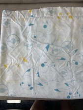 Pok mon Twin Flat Sheet White Teal Yellow