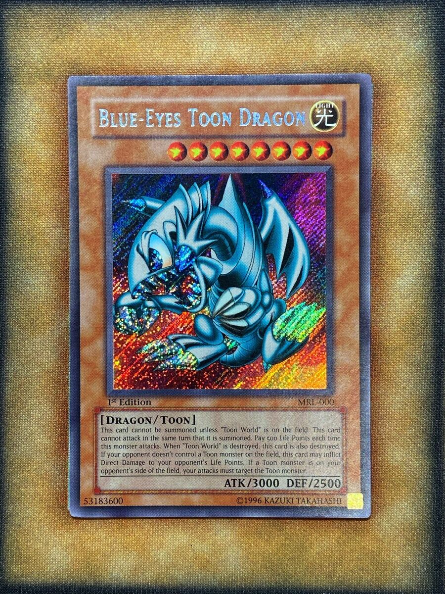Yugioh Blue-Eyes Toon Dragon MRL-000 Secret Rare 1st Edition Yugioh Blue-Eyes Toon Dragon MRL-000 Secret Rare 1st Edition