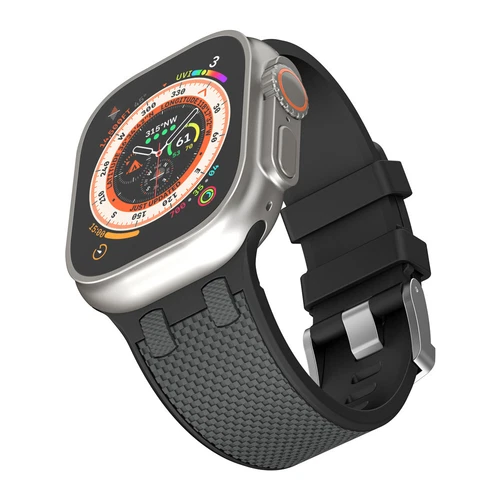 Rubber Sport Band Silicone Strap for Apple Watch 9 8 7 6 5 SE Ultra 2 44/45/49mm - Picture 7 of 40