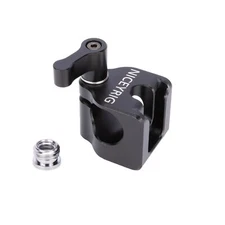 15mm Rod Clamp to Cold Shoe Mount Locating Holes for ARRI & 1/4’’ for 15mm Ro...