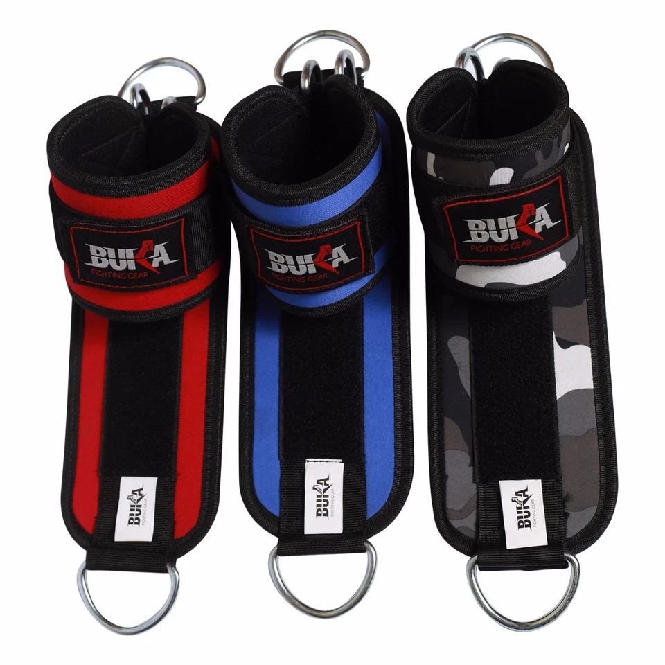 BUKA TOBILLO D ANILLO CORREAS MUSLO PIERNA POLEA LEVANTAMIENTO ACOLCHADO CABLE ACCESORIO GIMNASIO Foto 3 de 4