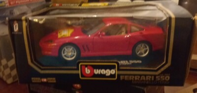 Ferrari 550 Maranello 1996 Burago 1/18 – Miniature Neuve – Collection