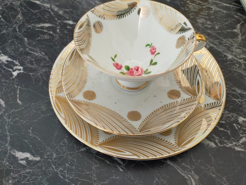 Set tasse et soucoupes en porcelaine Bavaria 1950