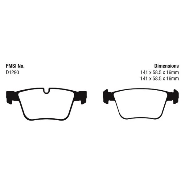 EBC Redstuff Ceramic Low Dust Rear Brake Pads for 12-14 Mercedes-Benz CL63 AMG — 第 4/4 张图片