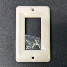 Ceramic Single GFCI/Rocker Wall Plate Bisque