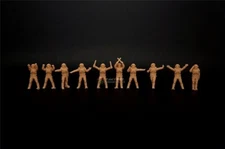 1/72 Modern NASA "Space Station Activity Postures" 10 man model (3D printed)