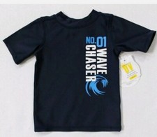 Koala Kids Baby Boys' Short Sleeve Wave Chaser Rash Guard Swim Top 3-6M Navy