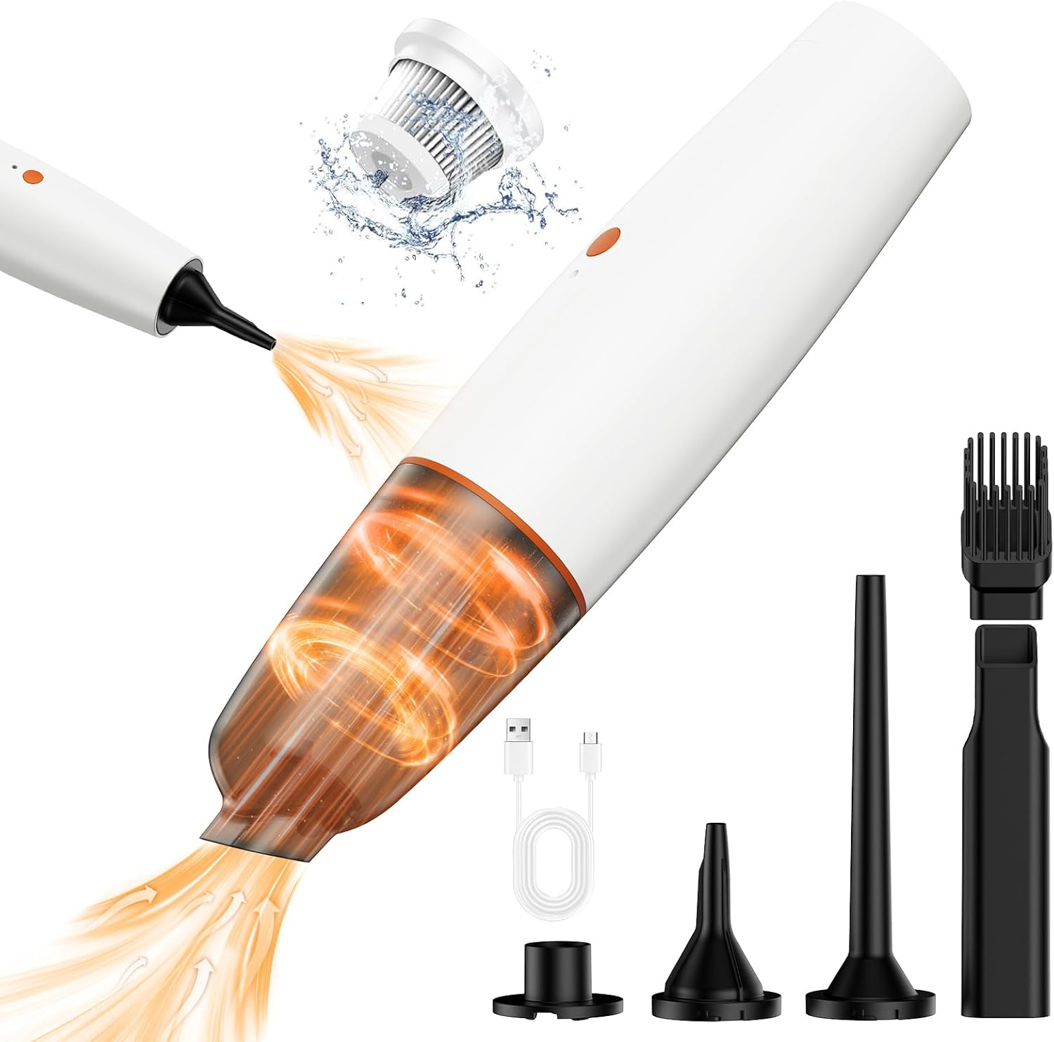 Car Vacuum Portable Cordless Mini Handheld Vacuum Cleaner, Rechargeable Dust Bus