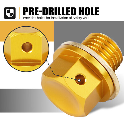 Magnetic Oil Pan Drain Plug Bolt Washer Fit For Suzuki RM250