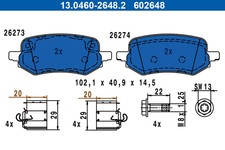 Plaquette de frein Ford PUMA