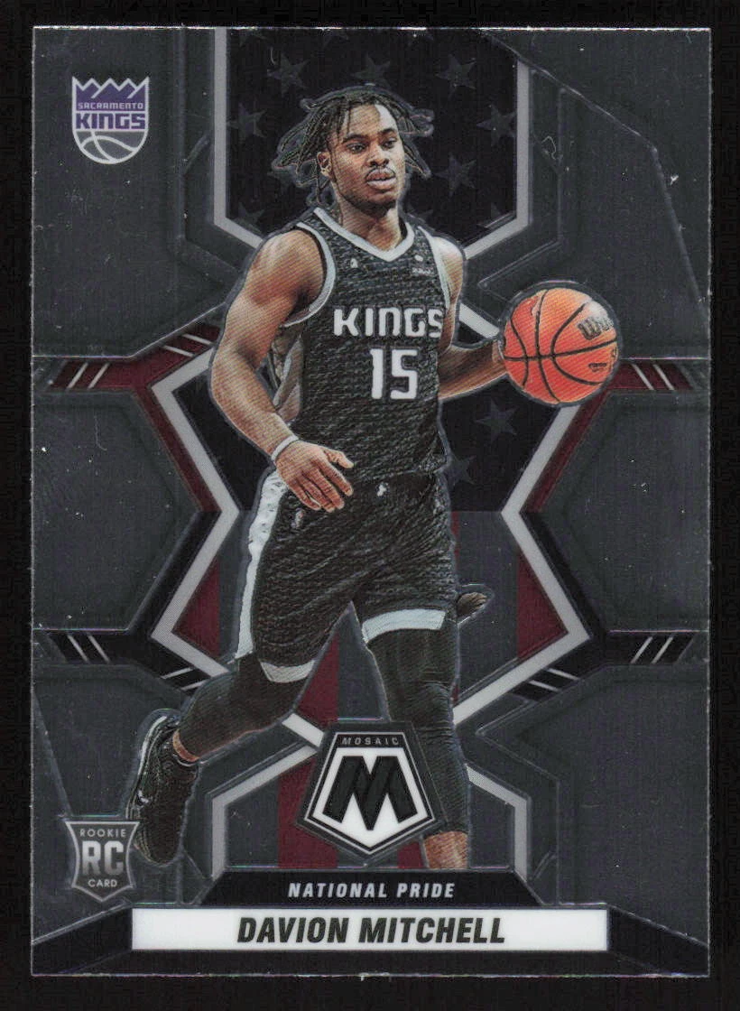 2021-22 Panini Mosaic #254 Davion Mitchell RC Sacramento Kings